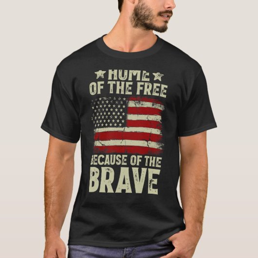 Vrij Amerikaanse vlag vanwege de T-shirt (Voorkant)