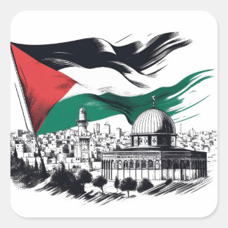 Vrij Aqsa vrij Palestina Vierkante Sticker