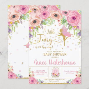 Vrij Baby shower Uitnodiging Floral Baby shower