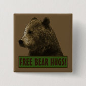Vrij Beer Hugs Gay Beer Vierkante Button 5,1 Cm (Voorkant)