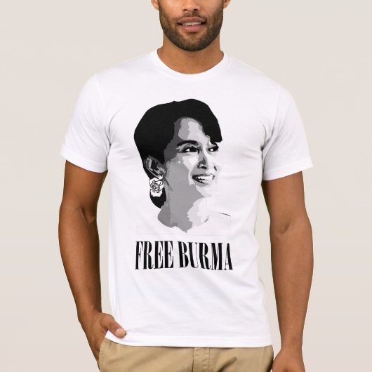 Vrij Birma - Aung Sang Suu Kyi T-shirt (Voorkant)