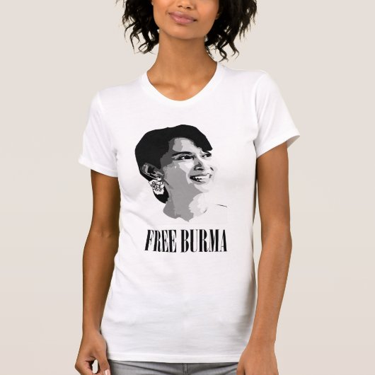 Vrij Birma - Aung Sang Suu Kyi T-shirt (Voorkant)