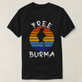 Vrij Birma Vrijheid voor Myanmar en Birmese bevolk T-shirt (Design voorkant)