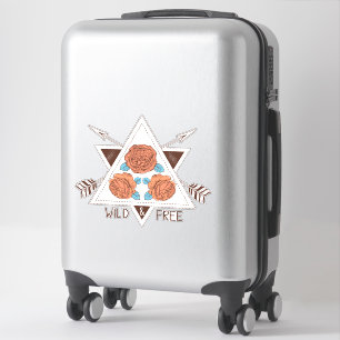 Vrij Boho-Rozen Vinyl Sticker