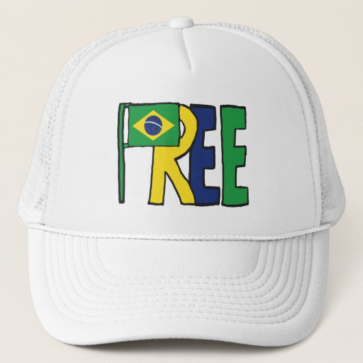 Vrij Brazilië Trucker Pet (Voorkant)