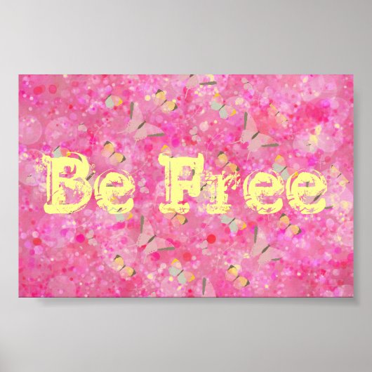 Vrij Butterfly-Poster Poster (Voorkant)