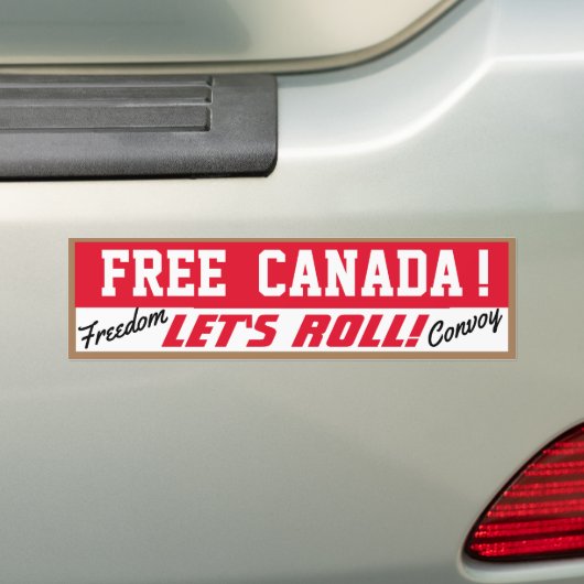 Vrij Canada Laten we Roll! Bumpersticker (Op auto)