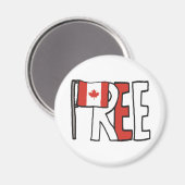 Vrij Canada Magneet (Voorkant / Achterkant)