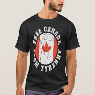 Vrij Canada van Tyranny -depressie Politi T-shirt