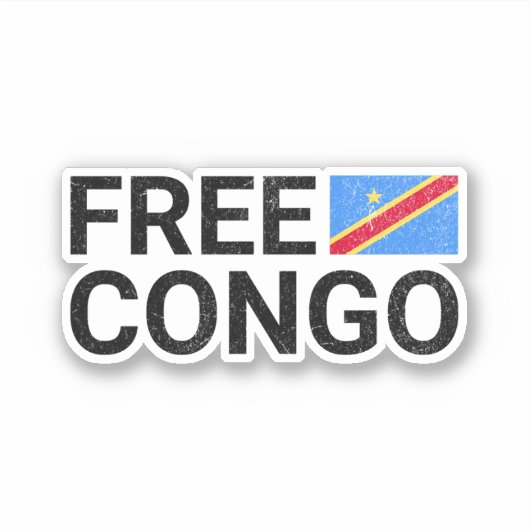 Vrij Congo Sticker (Voorkant)