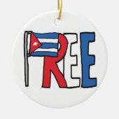 Vrij Cuba Keramisch Ornament (Voorkant)