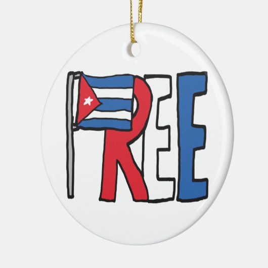 Vrij Cuba Keramisch Ornament (Links)