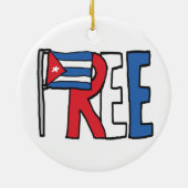 Vrij Cuba Keramisch Ornament (Achterkant)