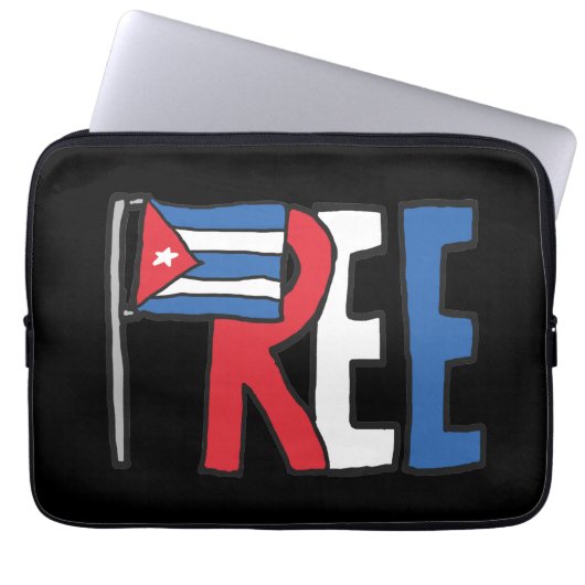 Vrij Cuba Laptop Sleeve (Voorkant)