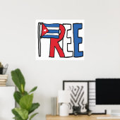 Vrij Cuba Poster (Thuiskantoor)