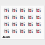 Vrij Cuba Ronde Sticker (Vel)