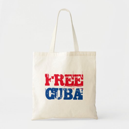 Vrij Cuba SOS Cuba rood wit blauw Tote Bag (Voorkant)