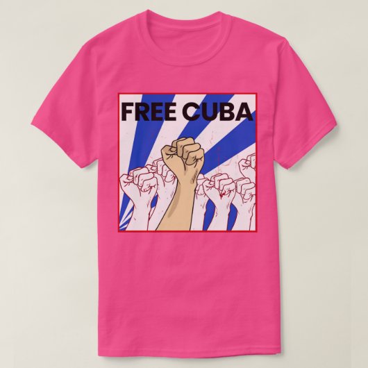 Vrij cuba vierkant t-shirt (Design voorkant)