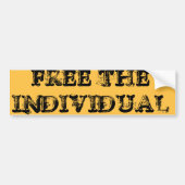 VRIJ DE INDIVIDUELE BUMPERSTICKER (Voorkant)