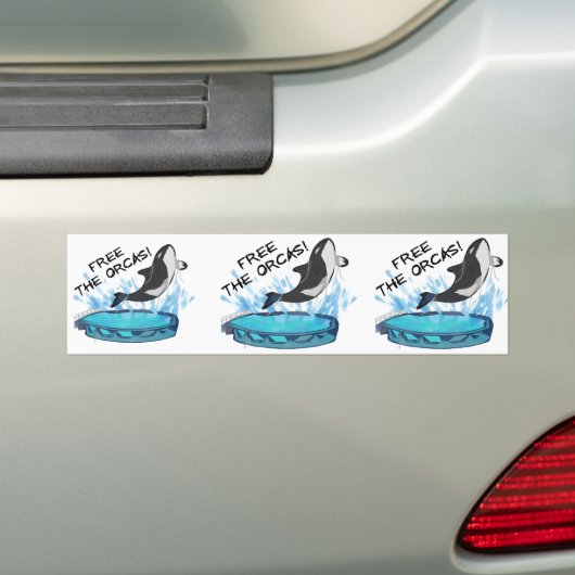 VRIJ DE ORCAS! BUMPERSTICKER (Op auto)