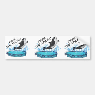 VRIJ DE ORCAS! BUMPERSTICKER