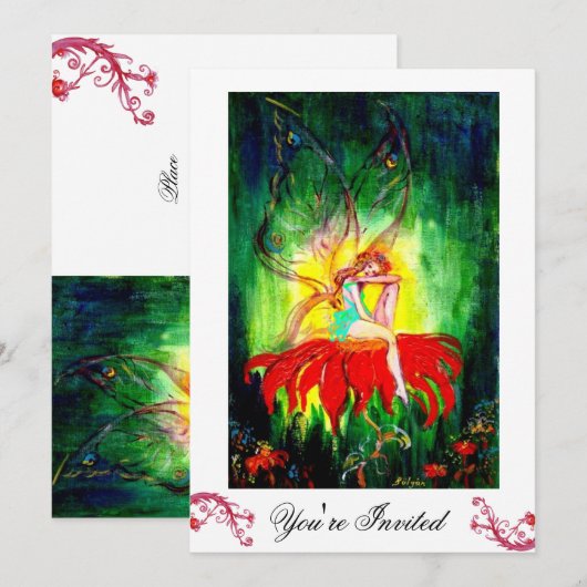 VRIJ DREAMEN OP EEN RODE STROOMMEER wit geel groen Kaart (Voorkant / Achterkant)