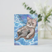 Vrij drijven briefkaart (Staand voorkant)