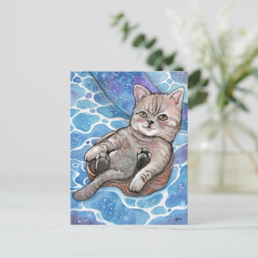 Vrij drijven briefkaart (Staand voorkant)