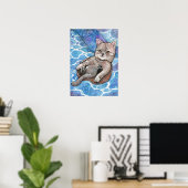 Vrij drijven poster (Thuiskantoor)