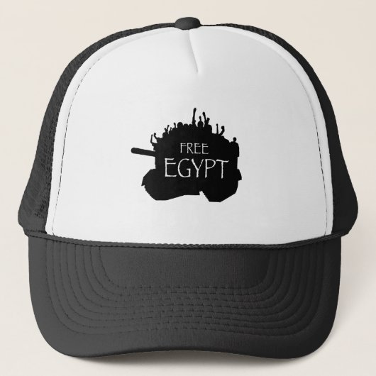 Vrij Egypte met demonstranten Trucker Pet (Voorkant)