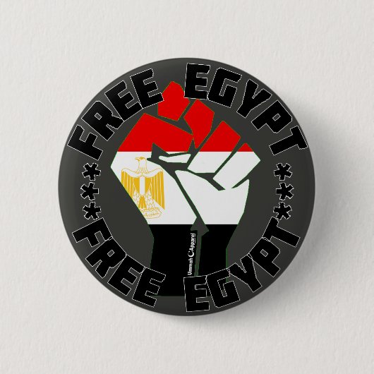 Vrij Egypte Ronde Button 5,7 Cm (Voorkant)