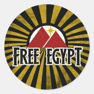 Vrij Egypte Ronde Sticker