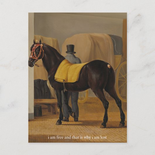 vrij en verloren poster briefkaart (Voorkant)