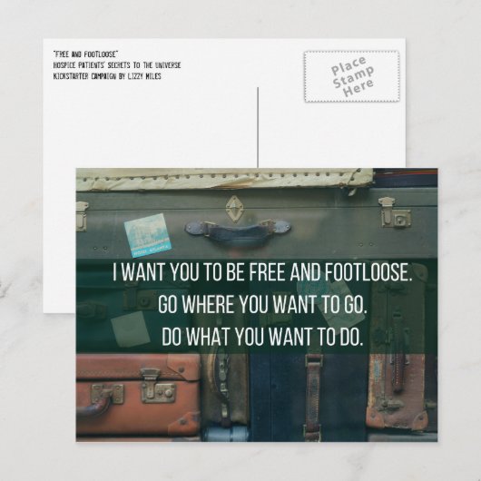 Vrij en vrij briefkaart (Voorkant / Achterkant)