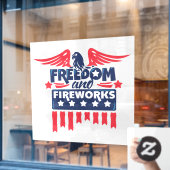 Vrij-en-vuurwerk Raamsticker (Cafe Raam)