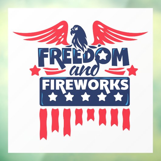 Vrij-en-vuurwerk Raamsticker (Vel 3)