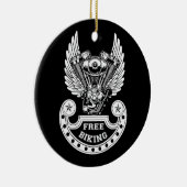 Vrij fietsen keramisch ornament (Rechts)