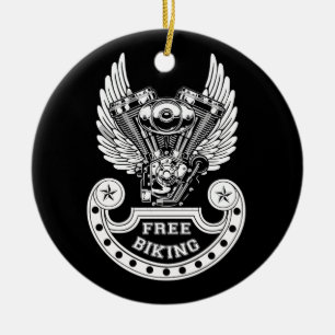 Vrij fietsen keramisch ornament