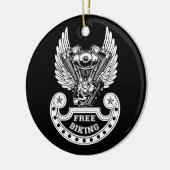 Vrij fietsen keramisch ornament (Links)