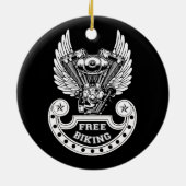 Vrij fietsen keramisch ornament (Achterkant)