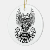 Vrij fietsen keramisch ornament (Links)