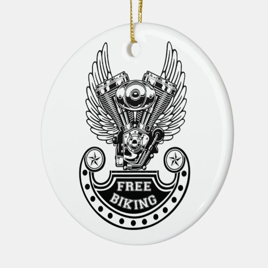 Vrij fietsen keramisch ornament (Links)