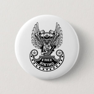 Vrij fietsen ronde button 5,7 cm