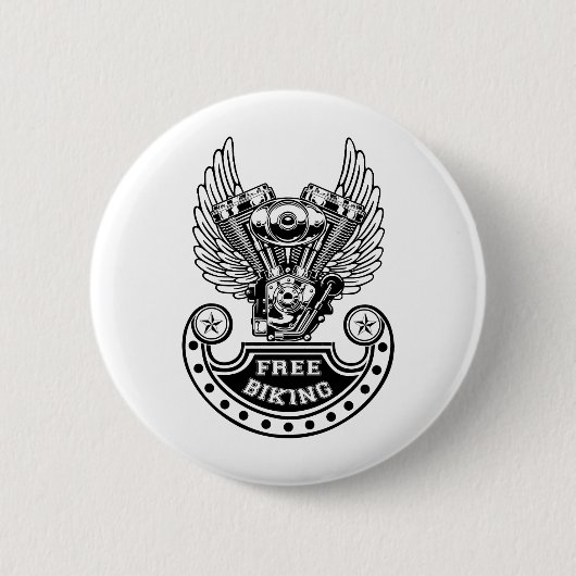Vrij fietsen ronde button 5,7 cm (Voorkant)