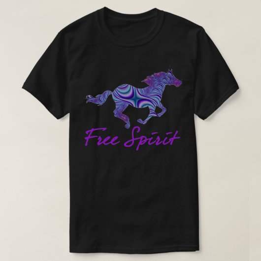 Vrij gedistilleerd paard t-shirt (Design voorkant)