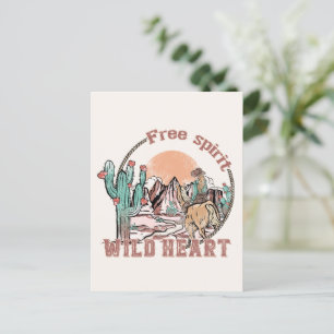 Vrij Geest, Wild Heart   Western land Briefkaart