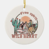 Vrij Geest, Wild Heart | Western land Keramisch Ornament (Voorkant)