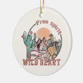Vrij Geest, Wild Heart | Western land Keramisch Ornament (Links)