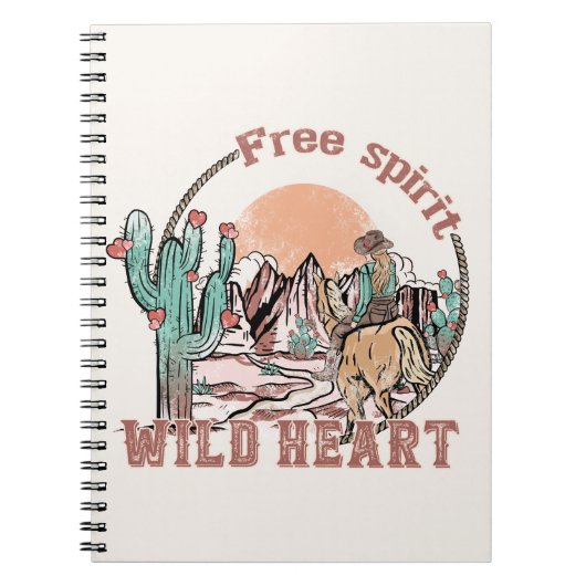 Vrij Geest, Wild Heart | Western land Notitieboek (Voorkant)