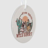 Vrij Geest, Wild Heart | Western land Ornament (voorkant)